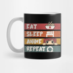 Eat Sleep Anime Repeat Mug